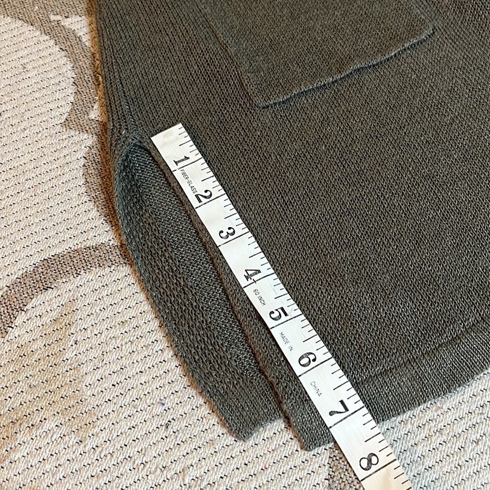 J.Jill linen blend longline lightweight front pockets split hems cardigan - Picture 14 of 16